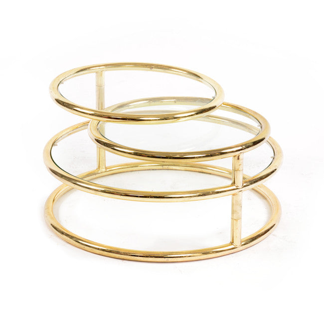 Adjustable Brass Ring Coffee Table
