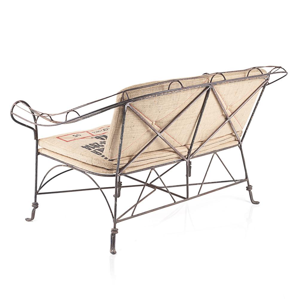 Burlap Advertisement Outdoor Loveseat