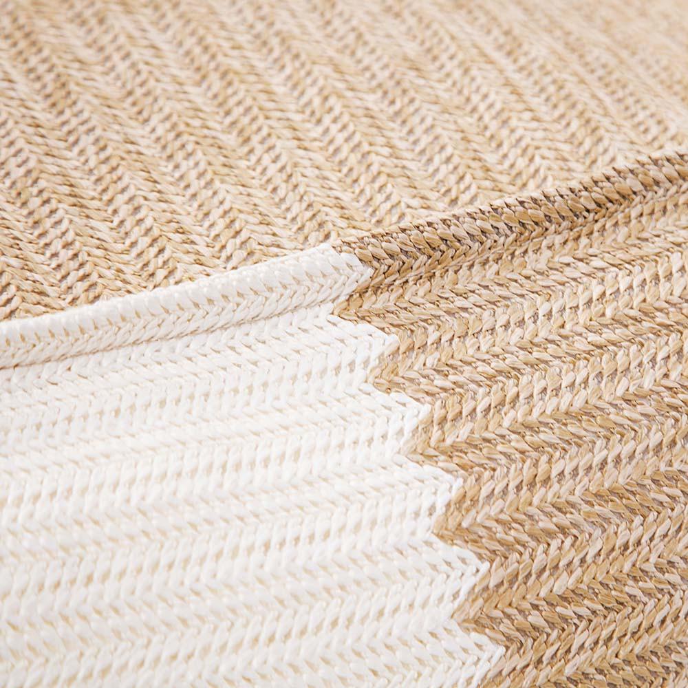 Tan and Cream Pouf