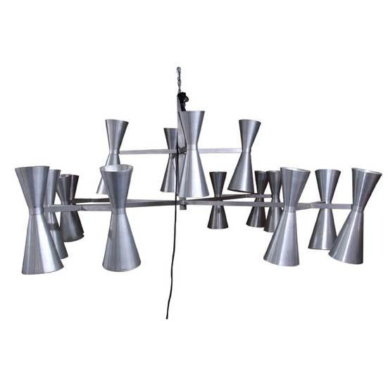 Polished Aluminum Chandelier