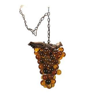 Brown Resin Grapes Hanging Pendant Lamp