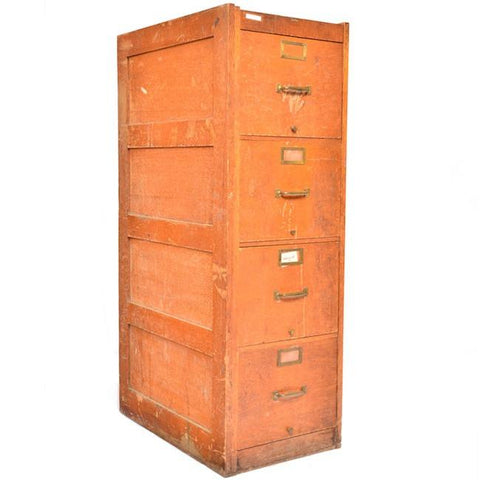 Light Brown Wood Filing Cabinet