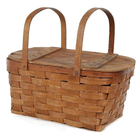 Brown Woven Picnic Basket