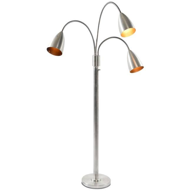 Metal Triple Shade Floor Lamp